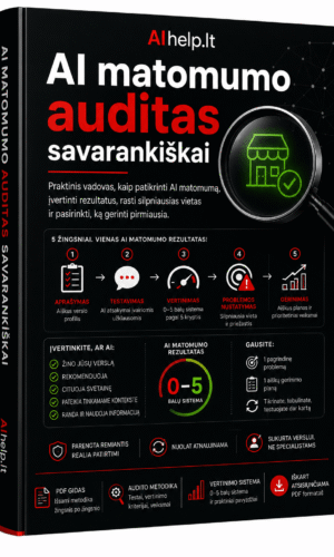 ai auditas savarankiskai gidas produkto vizualas