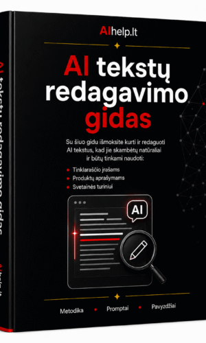 ai turinio redagavimo gido produkto vizualas