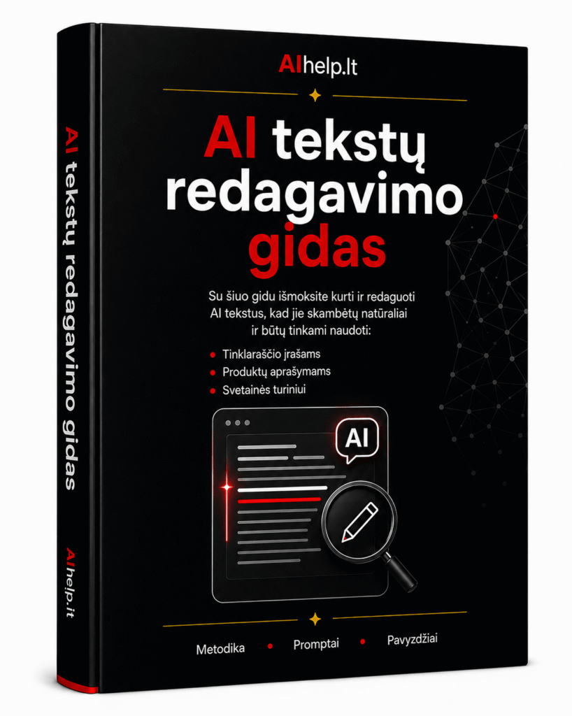 ai turinio redagavimo gido produkto vizualas